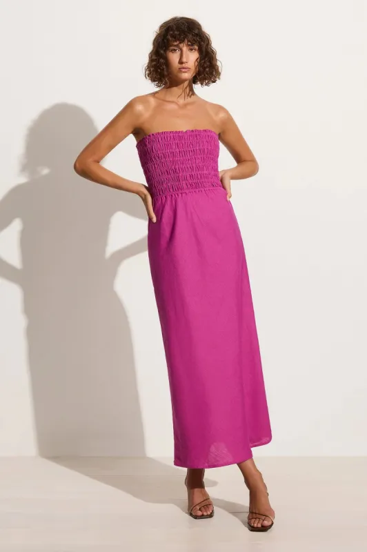 Do Dora Midi Dress Magenta - Final Sale sold by Faithfull the Brand