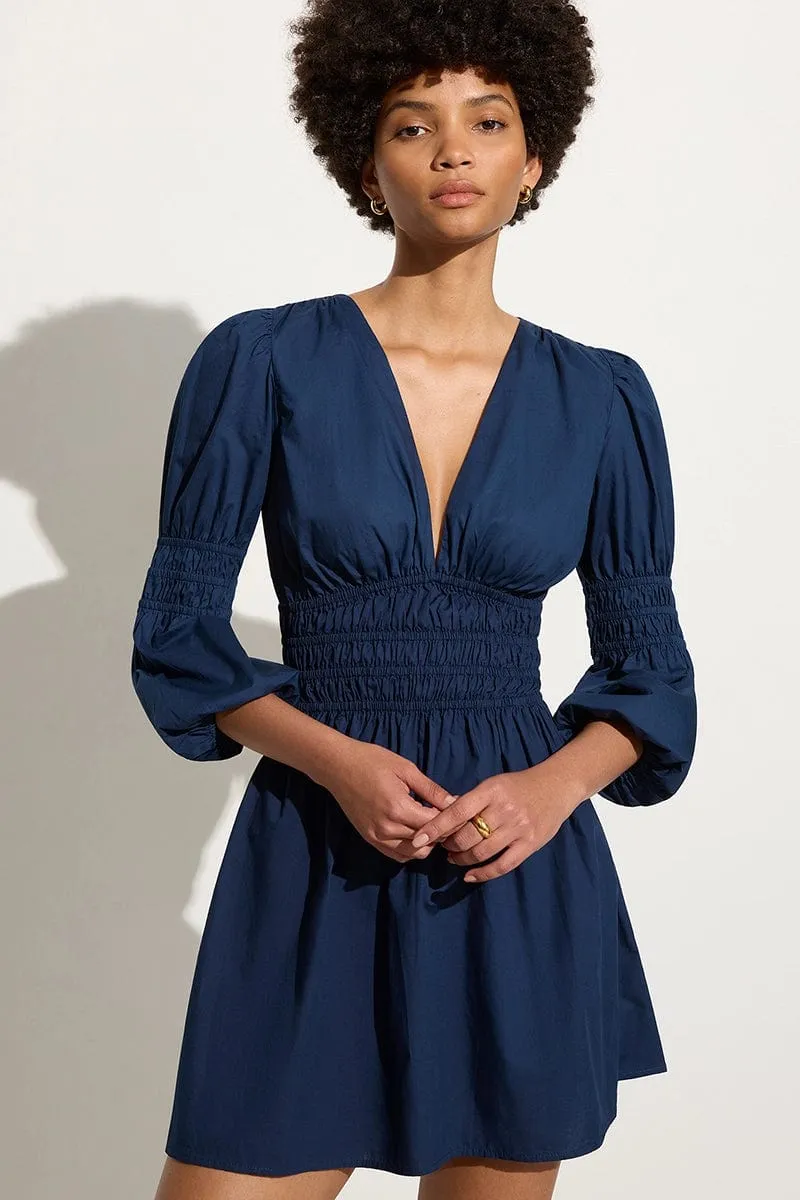 Noria Mini Dress Midnight Blue sold by Faithfull the Brand product image thumbnail 3