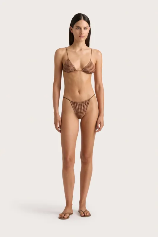 Elea Bikini Top Oliander Cocoa - Final Sale sold by Faithfull the Brand