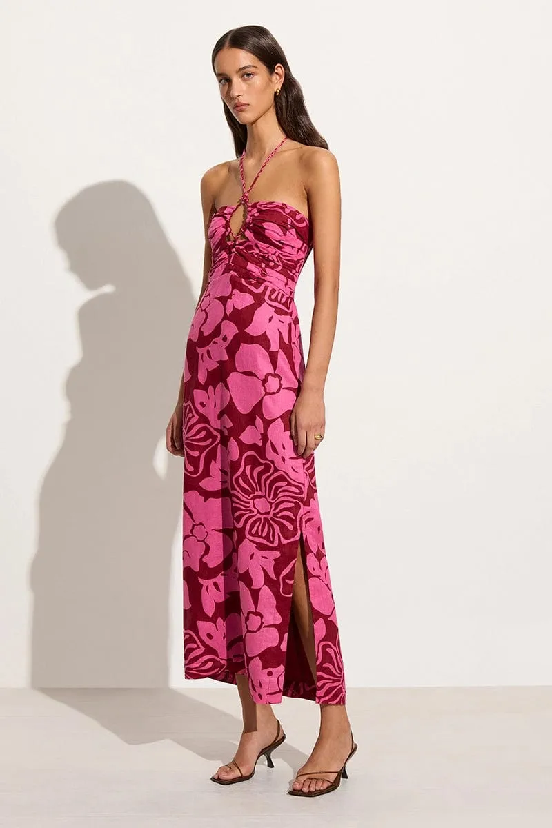 Tortugas Midi Dress Mica Floral Pink sold by Faithfull the Brand product image thumbnail 4
