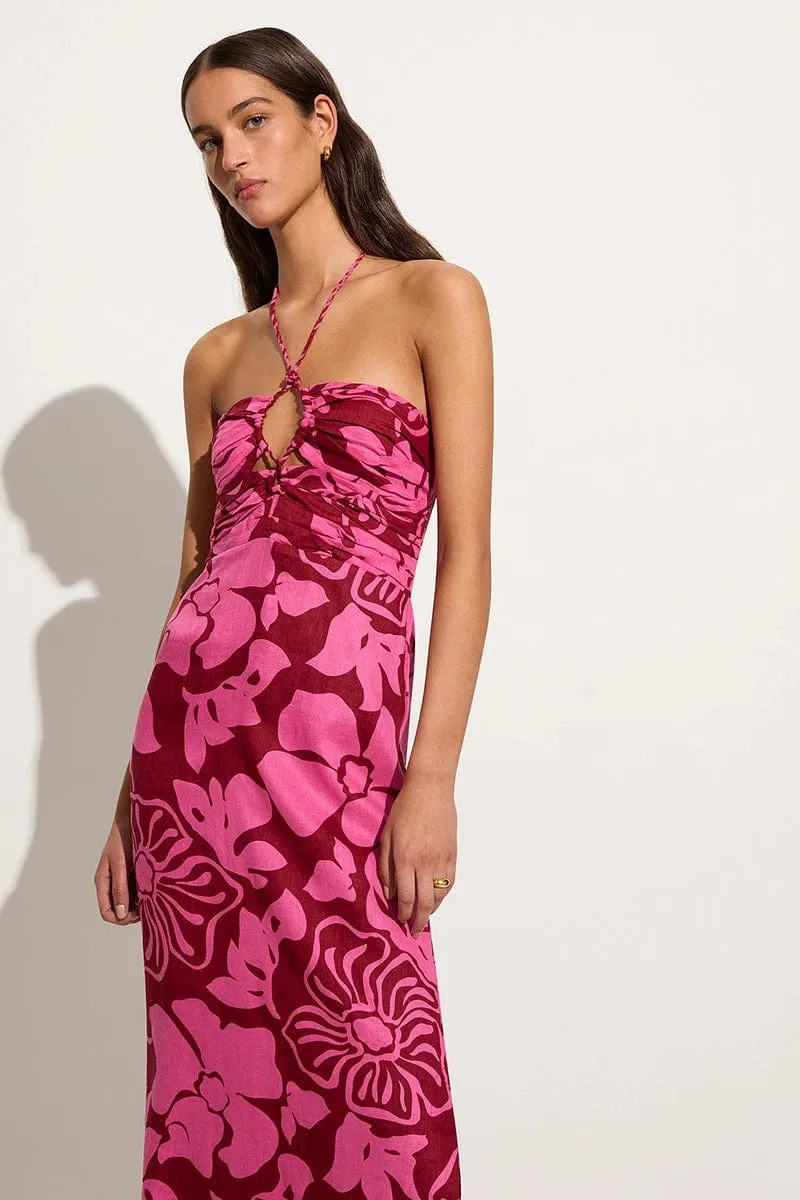 Tortugas Midi Dress Mica Floral Pink sold by Faithfull the Brand product image thumbnail 3