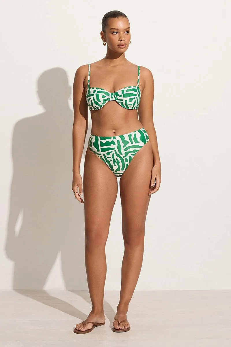 Chania Bikini Bottoms Tulli Print Green - Final Sale sold by Faithfull the Brand