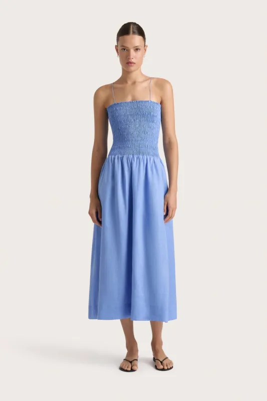 Geriba Midi Dress Mid Blue - Final Sale sold by Faithfull the Brand