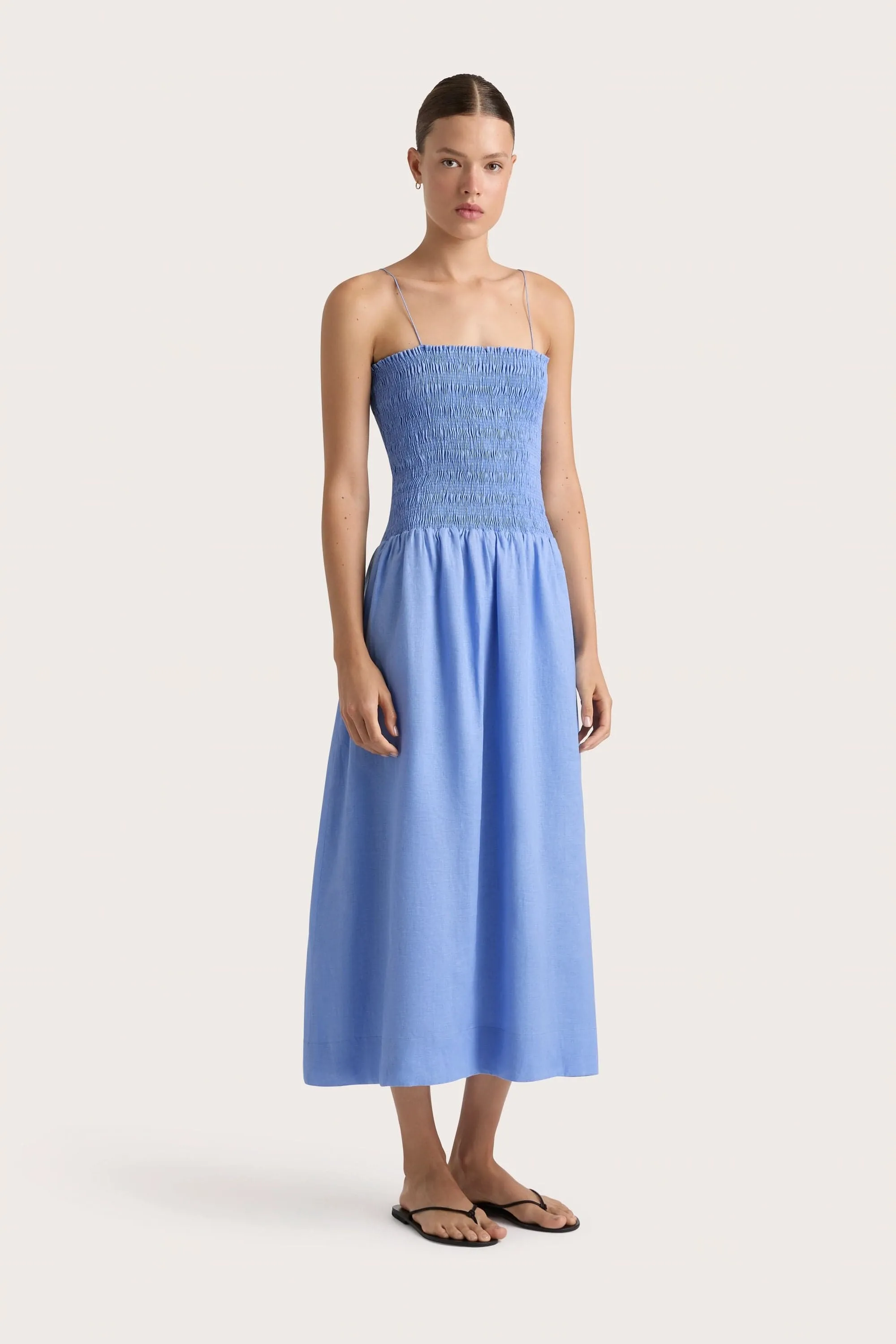 Geriba Midi Dress Mid Blue - Final Sale sold by Faithfull the Brand product image thumbnail 3