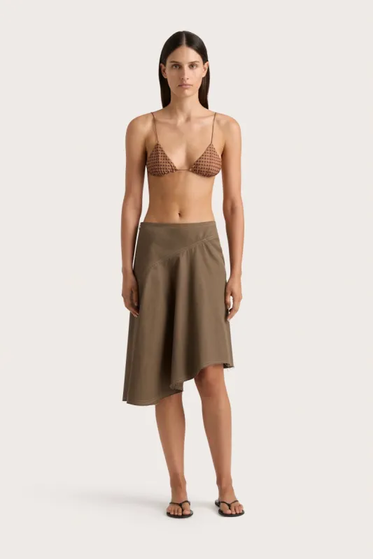 Calais Skirt Walnut - Final Sale sold by Faithfull the Brand