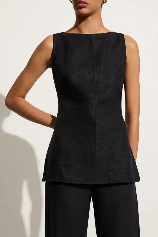 Antipas Tunic Top Black made by Faithfull the Brand
