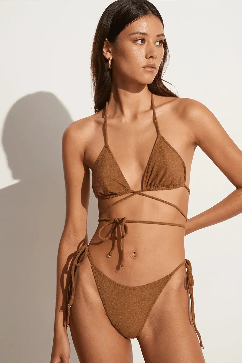 Marzia Bikini Top Cocoa Towelling - Final Sale sold by Faithfull the Brand product image thumbnail 3