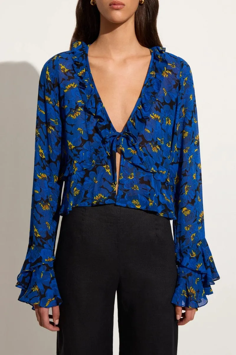 Montenegro Top El Limon Floral Blue sold by Faithfull the Brand product image thumbnail 2