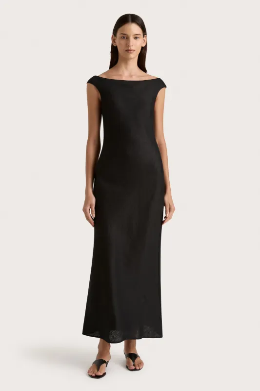 Ilride Maxi Dress Black sold by Faithfull the Brand