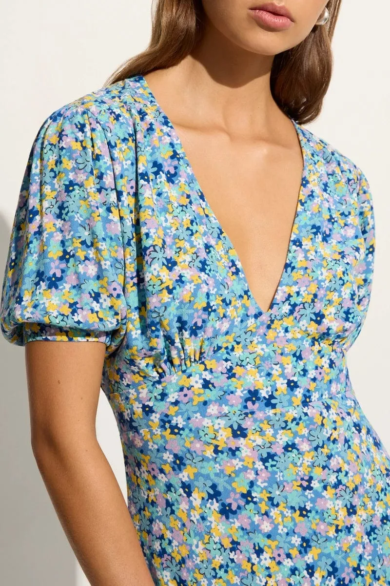 Las Mayas Midi Dress Cala Nica Floral Blue (Exclusive) - Final Sale sold by Faithfull the Brand product image thumbnail 4