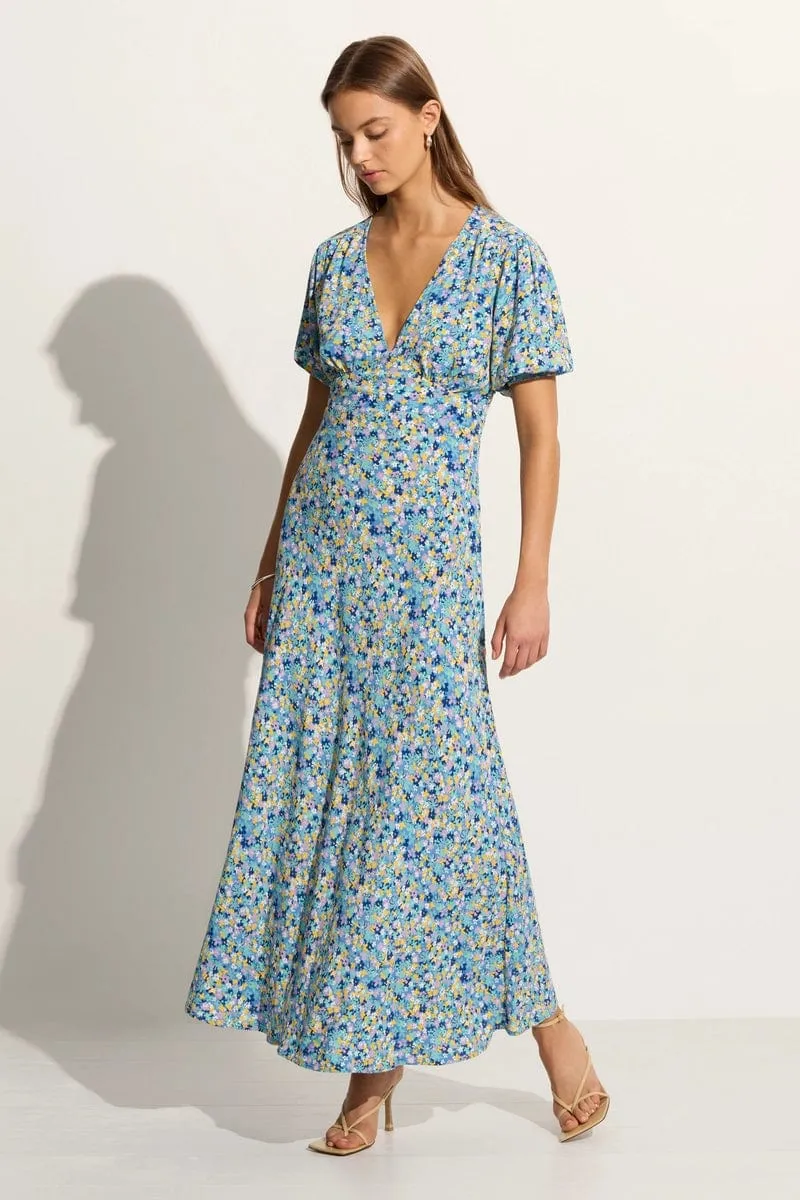 Las Mayas Midi Dress Cala Nica Floral Blue (Exclusive) - Final Sale sold by Faithfull the Brand product image thumbnail 3