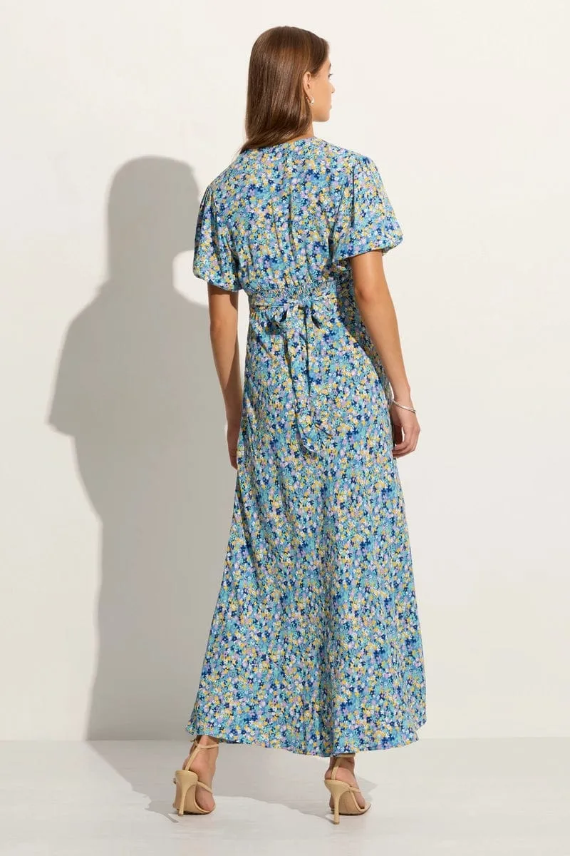 Las Mayas Midi Dress Cala Nica Floral Blue (Exclusive) - Final Sale sold by Faithfull the Brand product image thumbnail 5