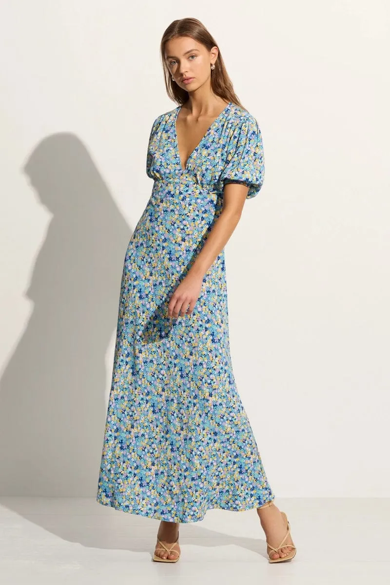 Las Mayas Midi Dress Cala Nica Floral Blue (Exclusive) - Final Sale sold by Faithfull the Brand