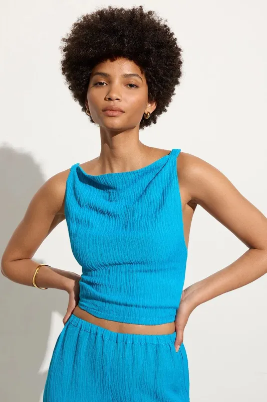 Dione Top Turquoise sold by Faithfull the Brand