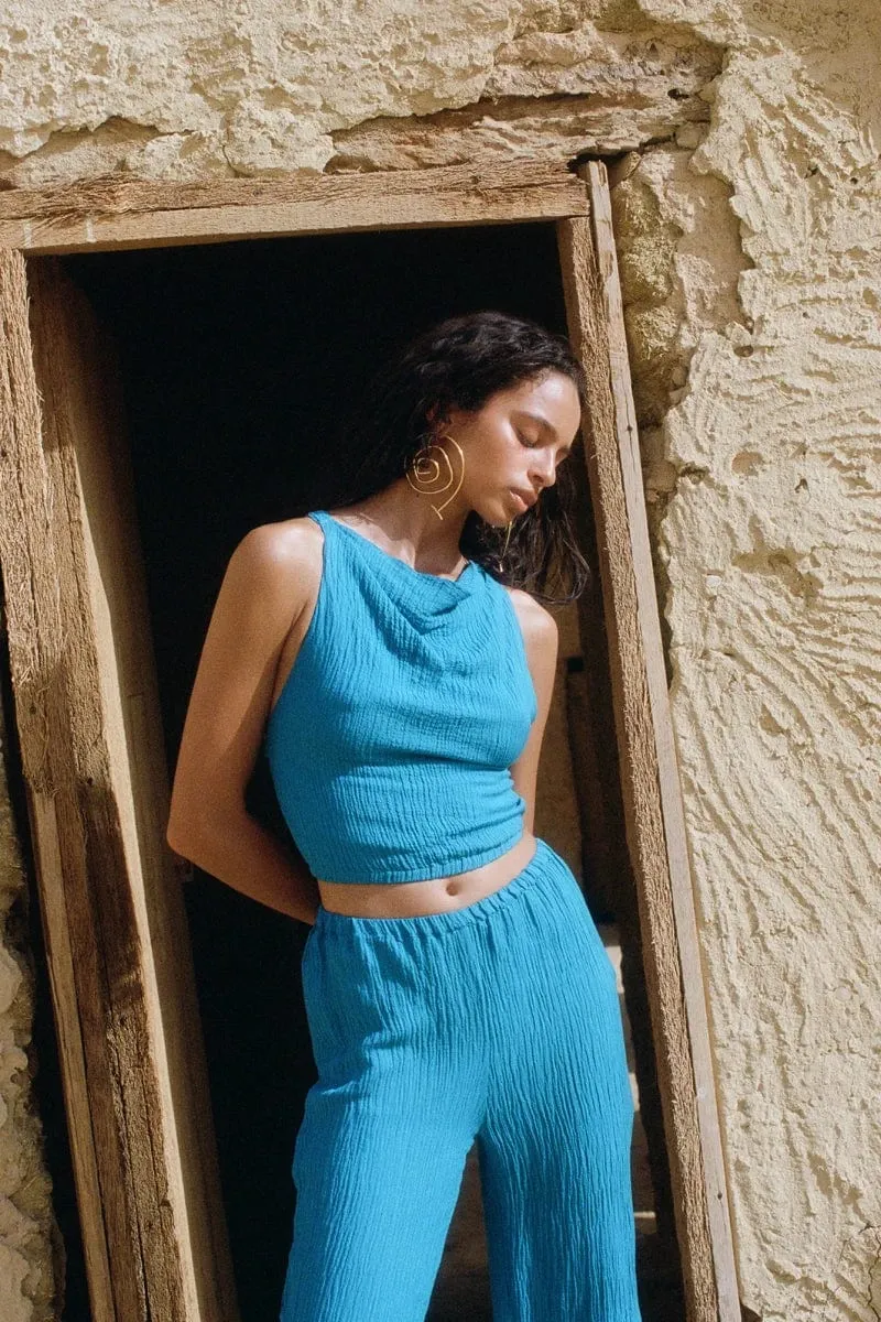 Dione Top Turquoise sold by Faithfull the Brand product image thumbnail 2