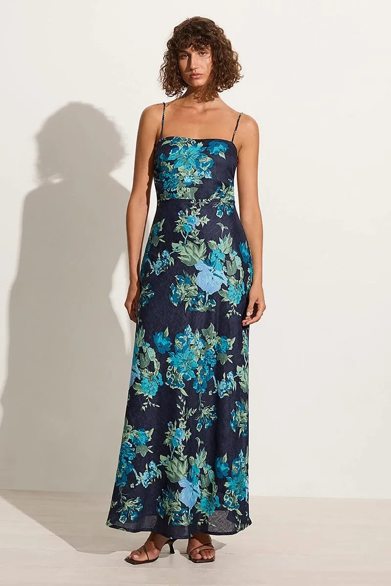 Garcia Maxi Dress Escala Floral Navy - Final Sale sold by Faithfull the Brand