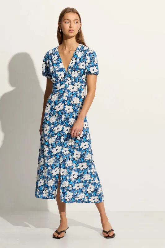 Bellavista Midi Dress Vita Bella Floral Blue (Exclusive) - Final Sale sold by Faithfull the Brand