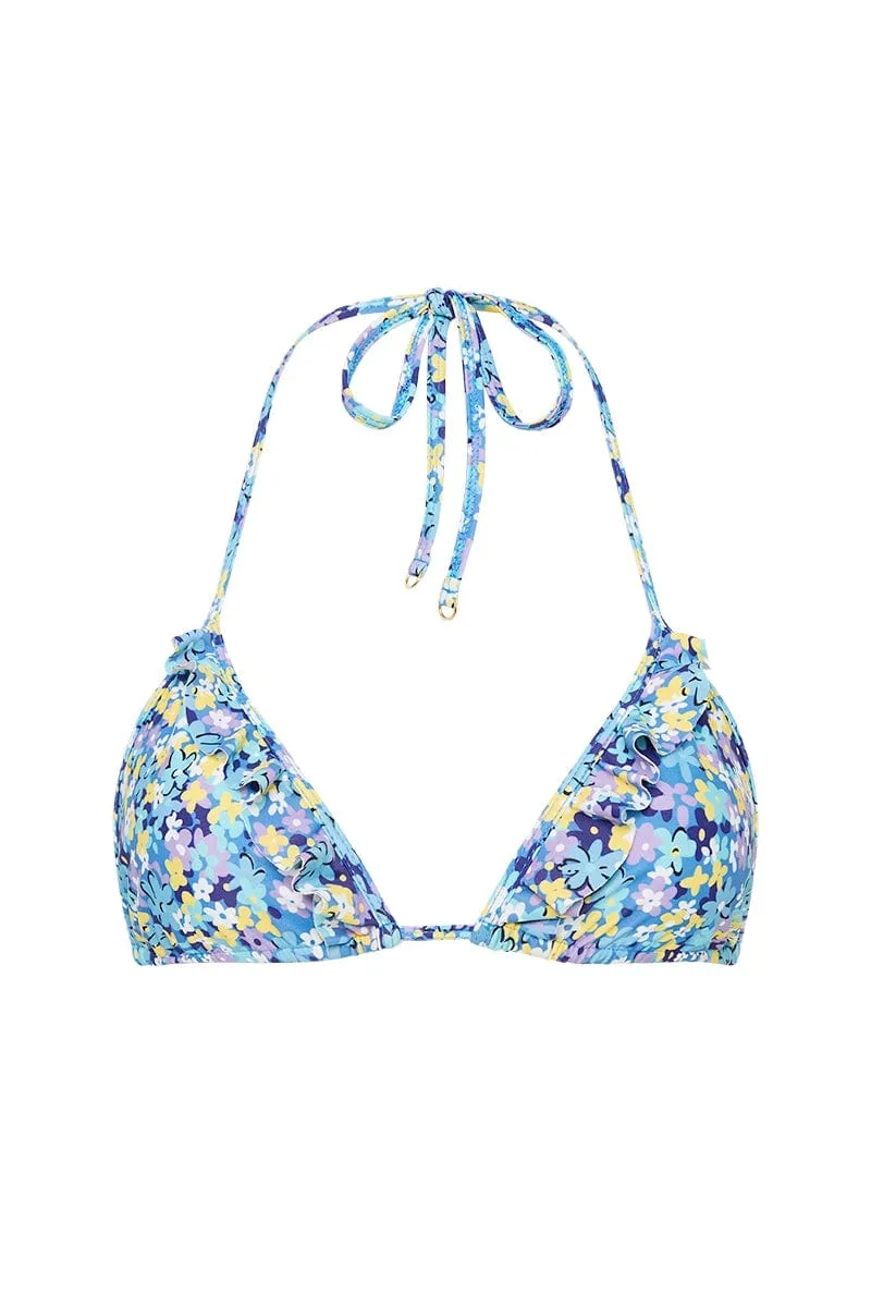 Carmen Bikini Top Cala Nica Floral Blue (Exclusive) - Final Sale sold by Faithfull the Brand product image thumbnail 5