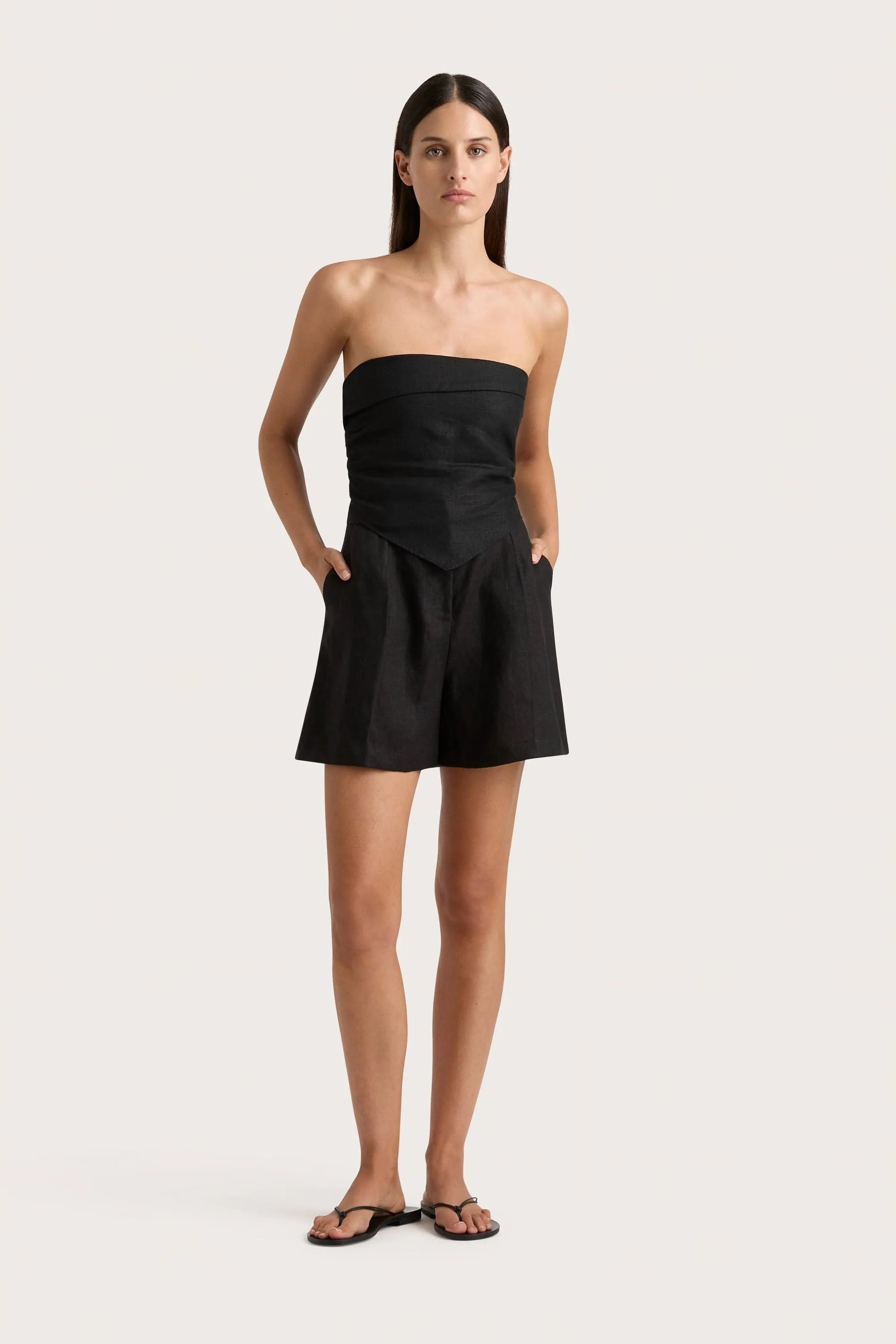 Antibes Strapless Top Black - Final Sale sold by Faithfull the Brand