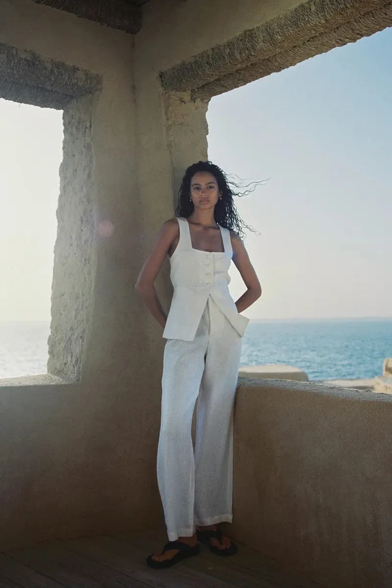 Isotta Pant White - Final Sale sold by Faithfull the Brand product image thumbnail 2