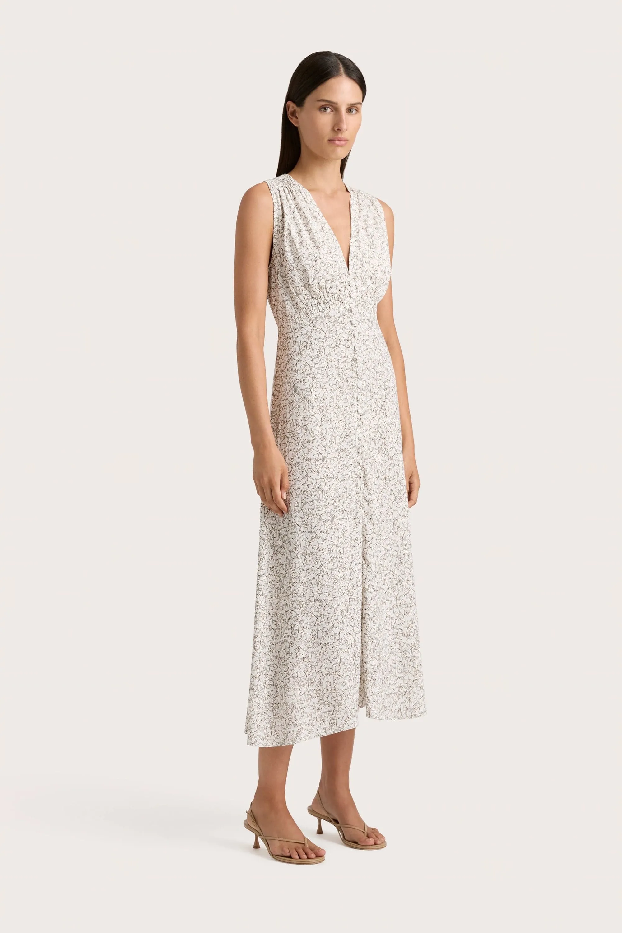 Oceane Midi Dress Calla Umber - Final Sale sold by Faithfull the Brand product image thumbnail 3