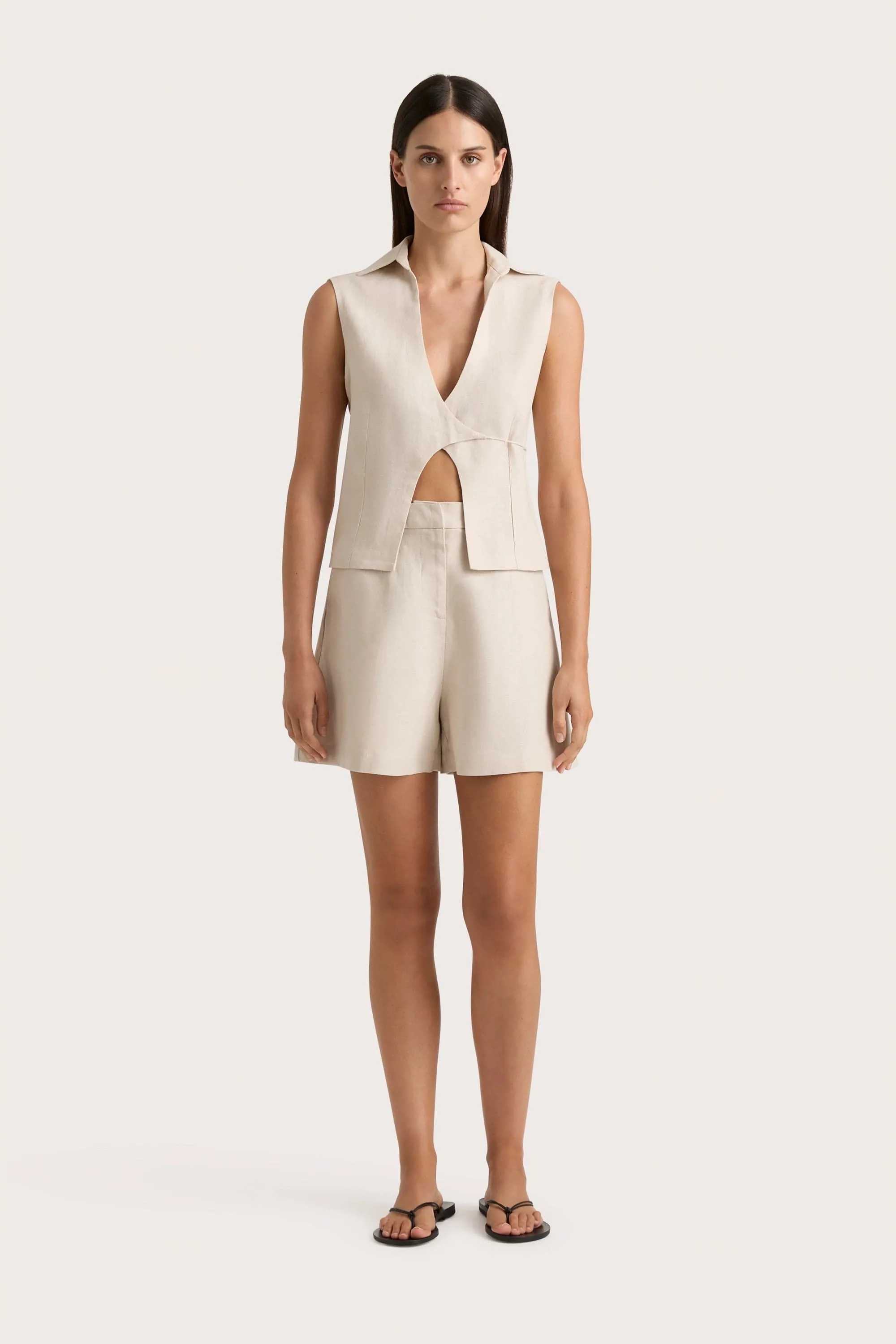 Antibes Shirt Sand - Final Sale sold by Faithfull the Brand