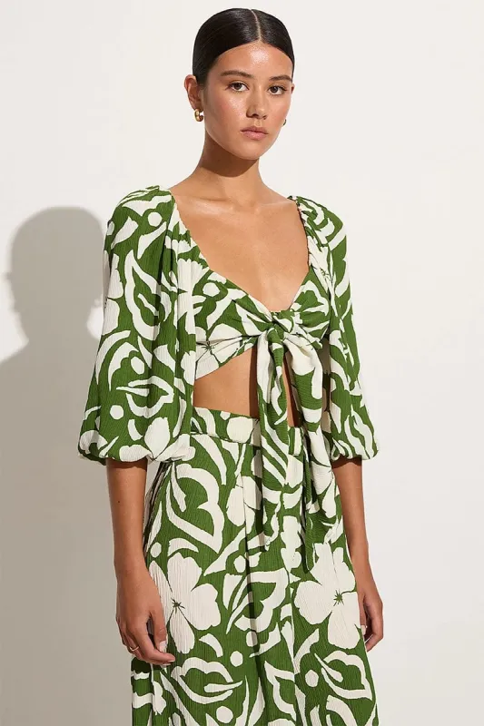 Margherita Top Pavito Floral Olive - Final Sale sold by Faithfull the Brand