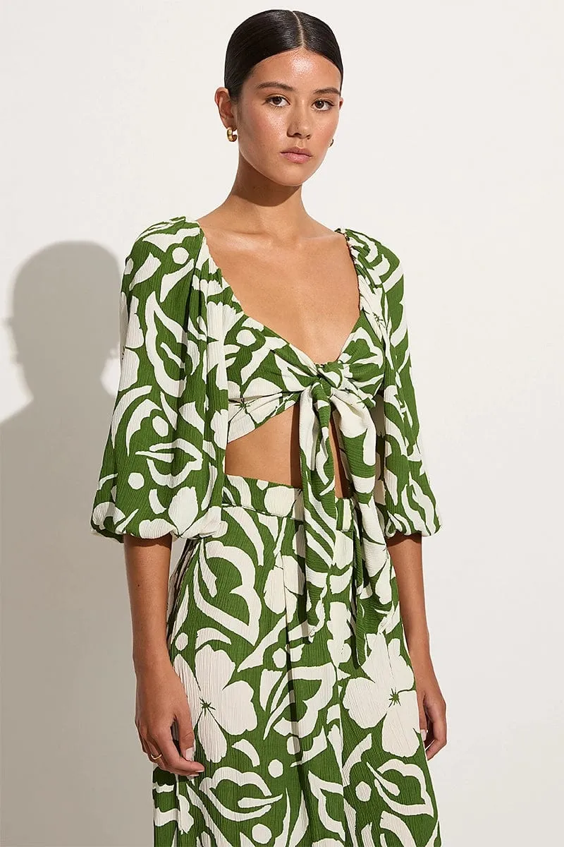 Margherita Top Pavito Floral Olive - Final Sale sold by Faithfull the Brand