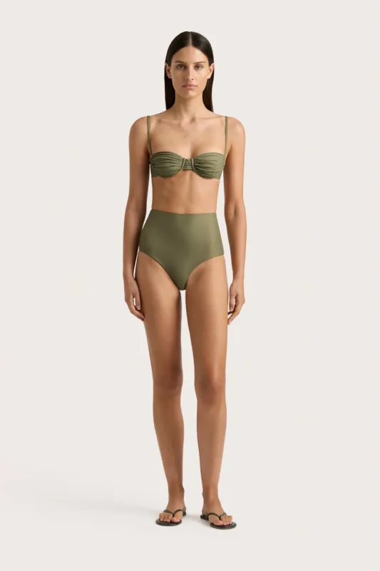 Reyes Bikini Bottom Khaki - Final Sale made by Faithfull the Brand