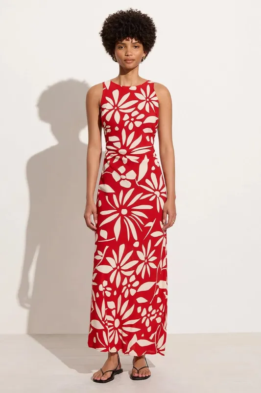 Clementine Maxi Dress De La Paz Floral sold by Faithfull the Brand