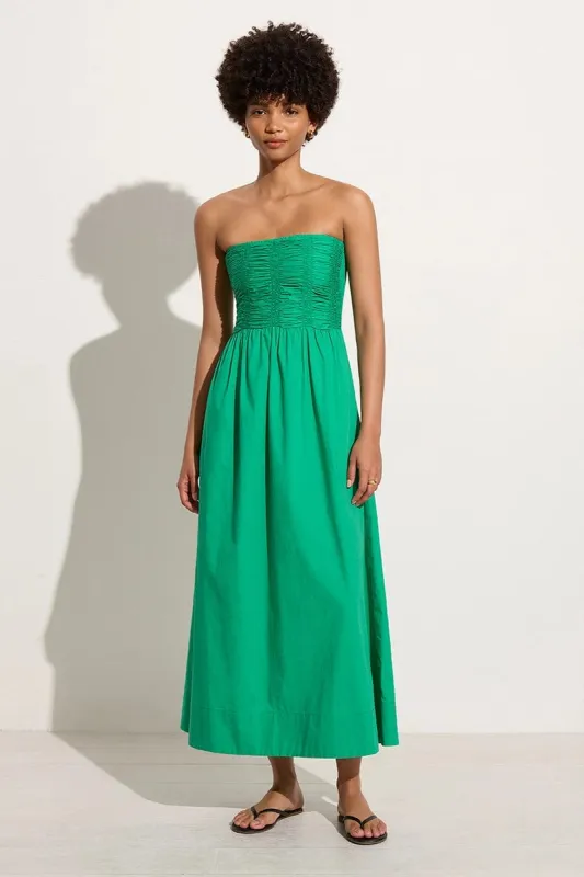 Dominquez Midi Dress Verde sold by Faithfull the Brand