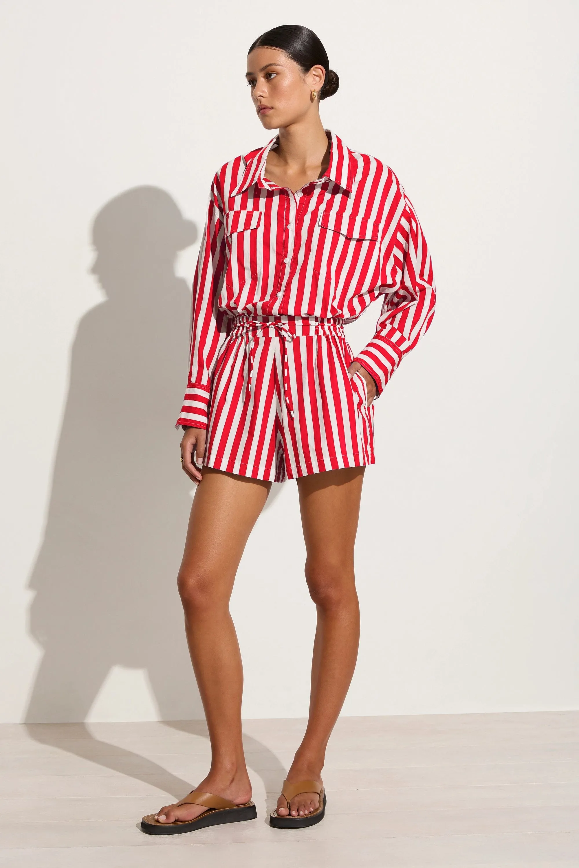 Isole Playsuit Bayou Stripe Red - Final Sale sold by Faithfull the Brand product image thumbnail 3