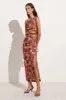 Jomana Midi Dress La Mira Floral Ruby - Final Sale sold by Faithfull the Brand