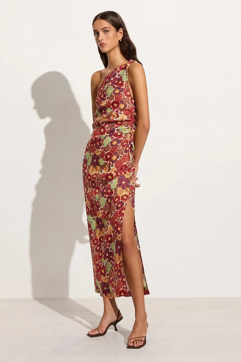 Jomana Midi Dress La Mira Floral Ruby - Final Sale sold by Faithfull the Brand product image thumbnail 3