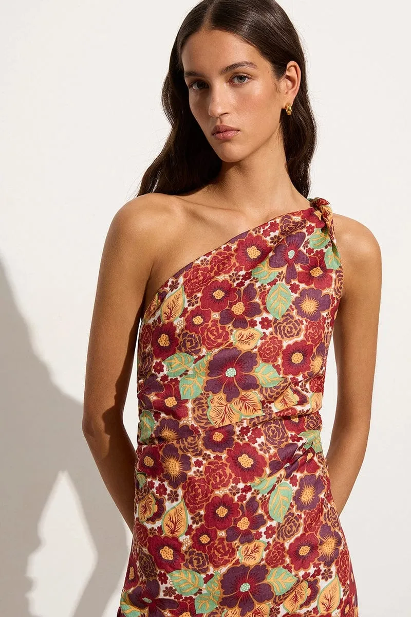 Jomana Midi Dress La Mira Floral Ruby - Final Sale sold by Faithfull the Brand product image thumbnail 4
