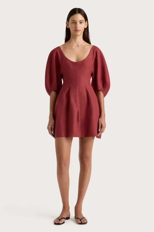 Raynara Mini Dress Wine - Final Sale sold by Faithfull the Brand
