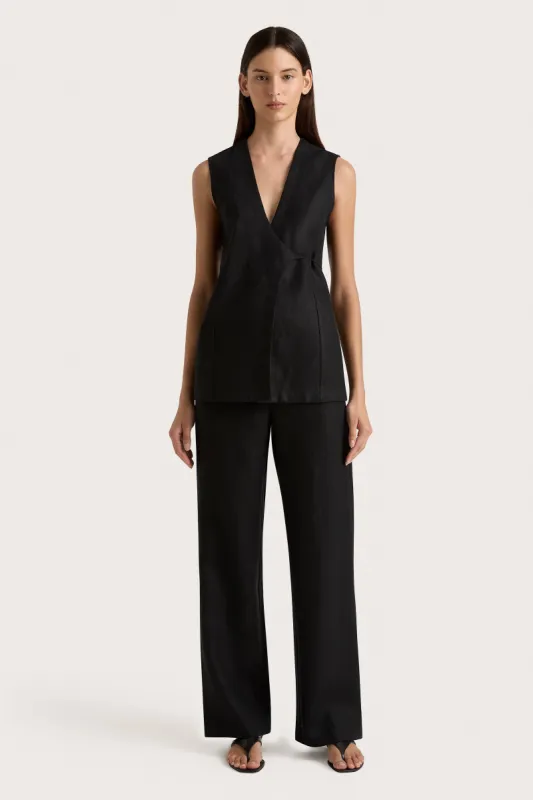Lulea Wrap Vest Black - Final Sale sold by Faithfull the Brand
