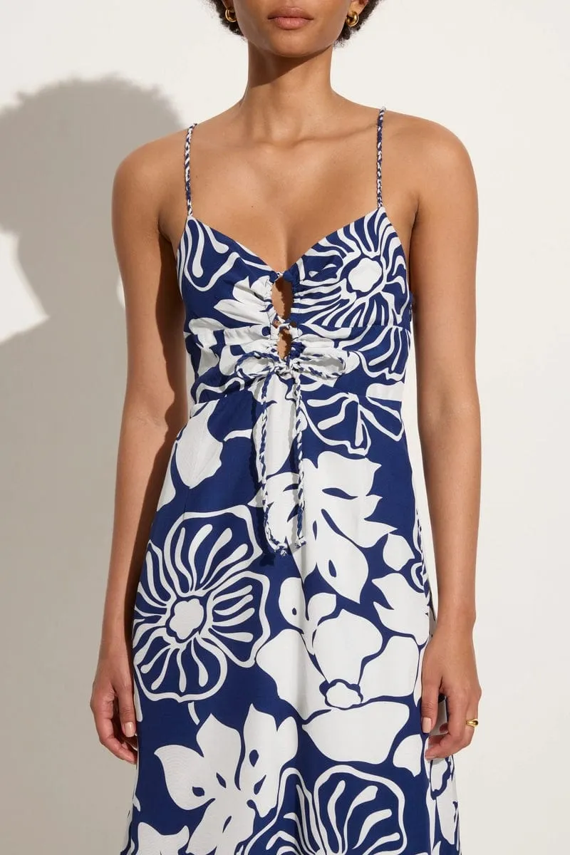 Bea Midi Dress Mica Floral Navy sold by Faithfull the Brand product image thumbnail 4