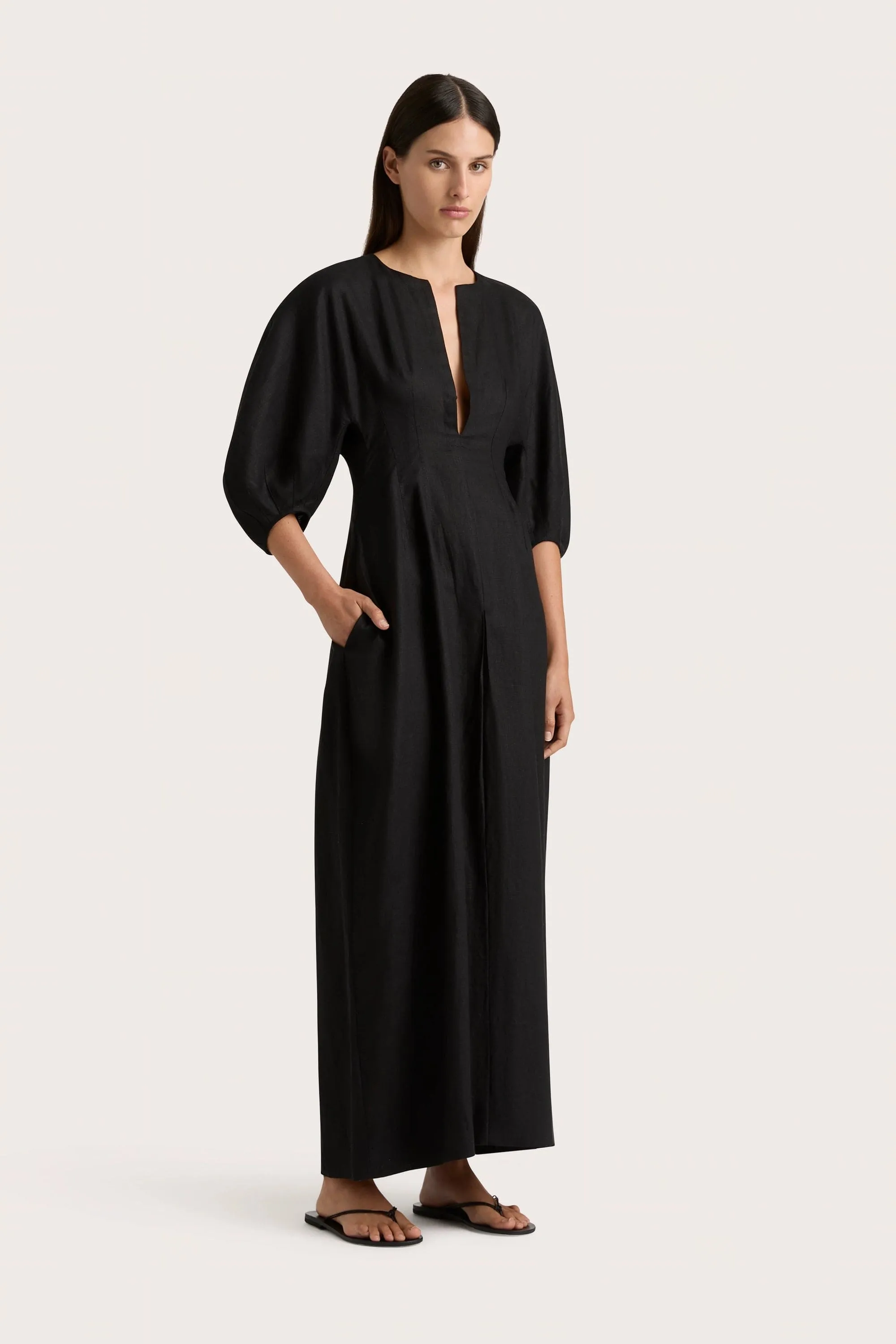 Soleil Maxi Dress Black - Final Sale sold by Faithfull the Brand product image thumbnail 4