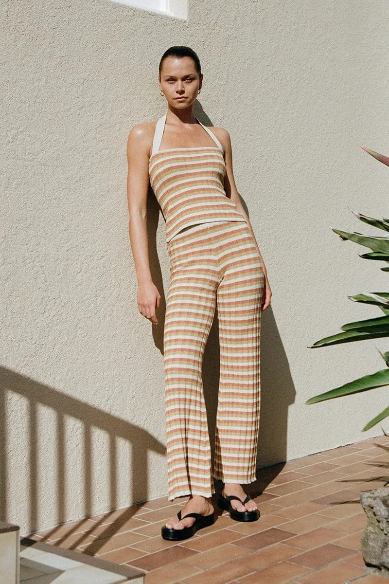 Damira Knit Pants Neutral Stripes (Exclusive) - Final Sale sold by Faithfull the Brand product image thumbnail 2