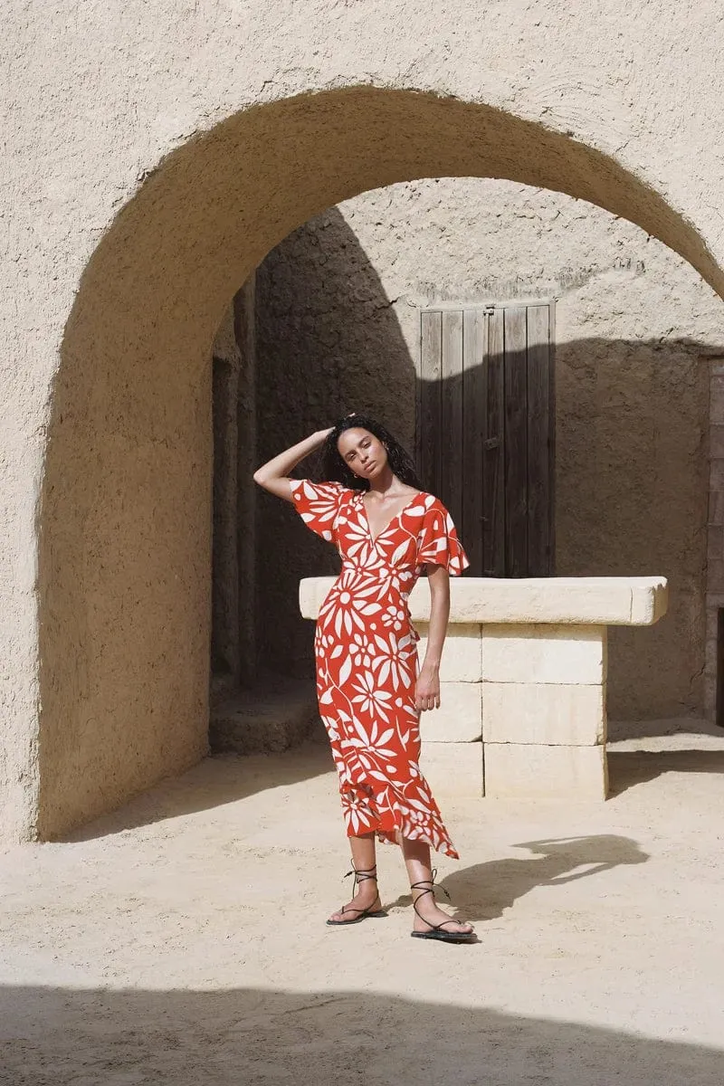 San Isidro Midi Dress De La Paz Floral sold by Faithfull the Brand product image thumbnail 2
