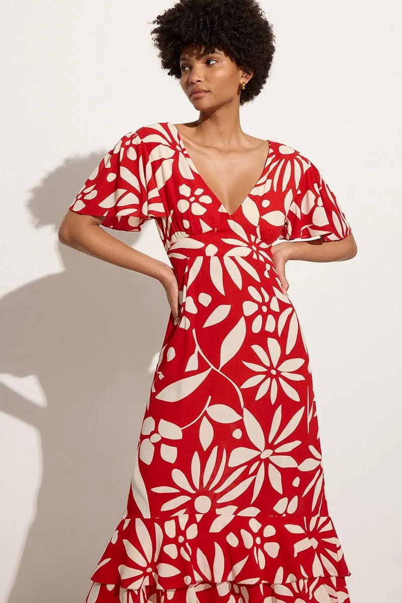 San Isidro Midi Dress De La Paz Floral sold by Faithfull the Brand product image thumbnail 4