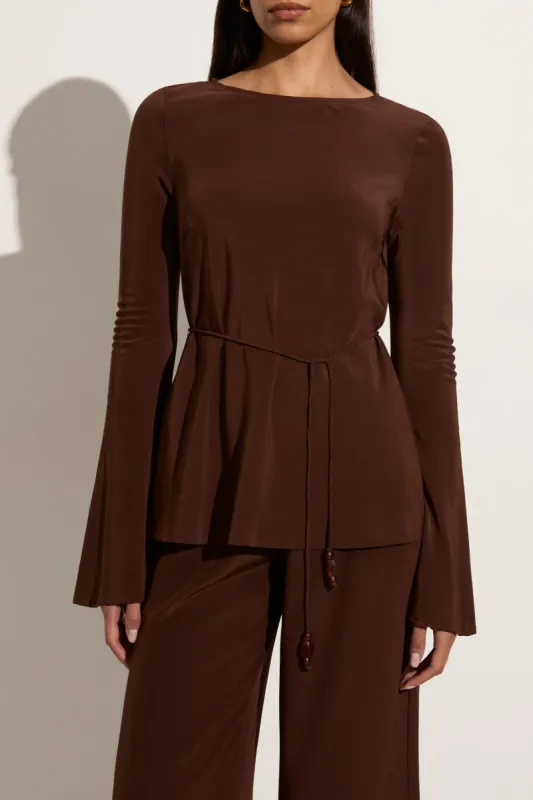 Pian Tunic Top Cioccolato - Final Sale sold by Faithfull the Brand