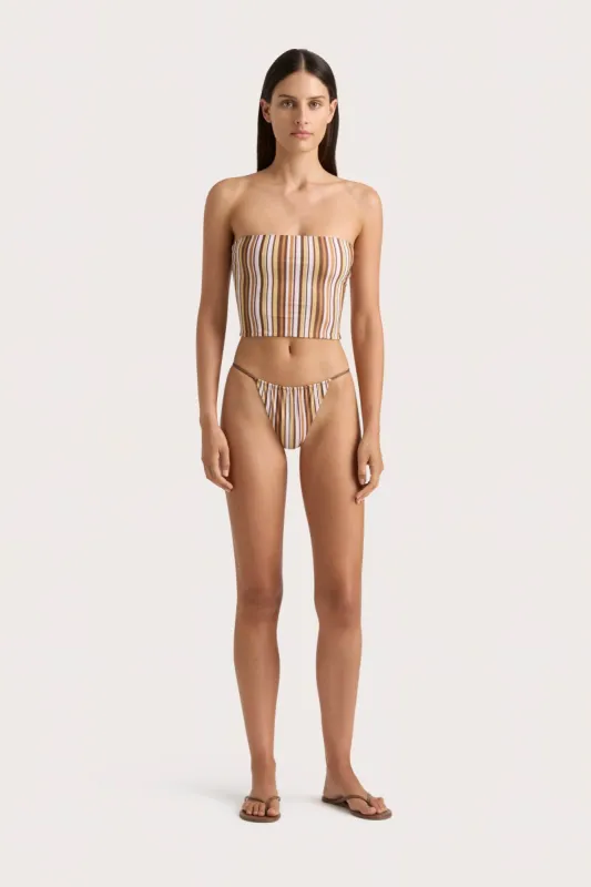 Jean Swim Top Terracotta Stripe - Final Sale sold by Faithfull the Brand