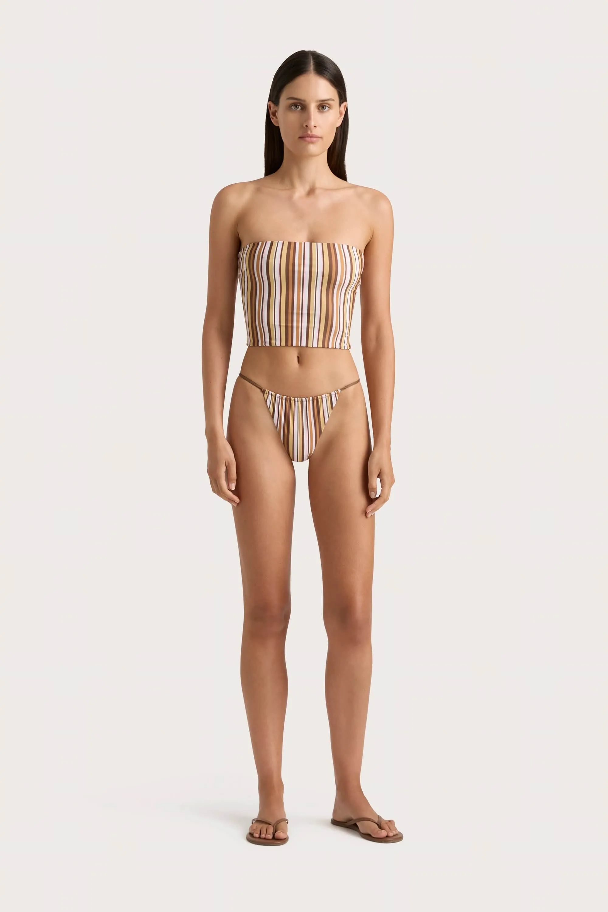 Jean Swim Top Terracotta Stripe - Final Sale sold by Faithfull the Brand