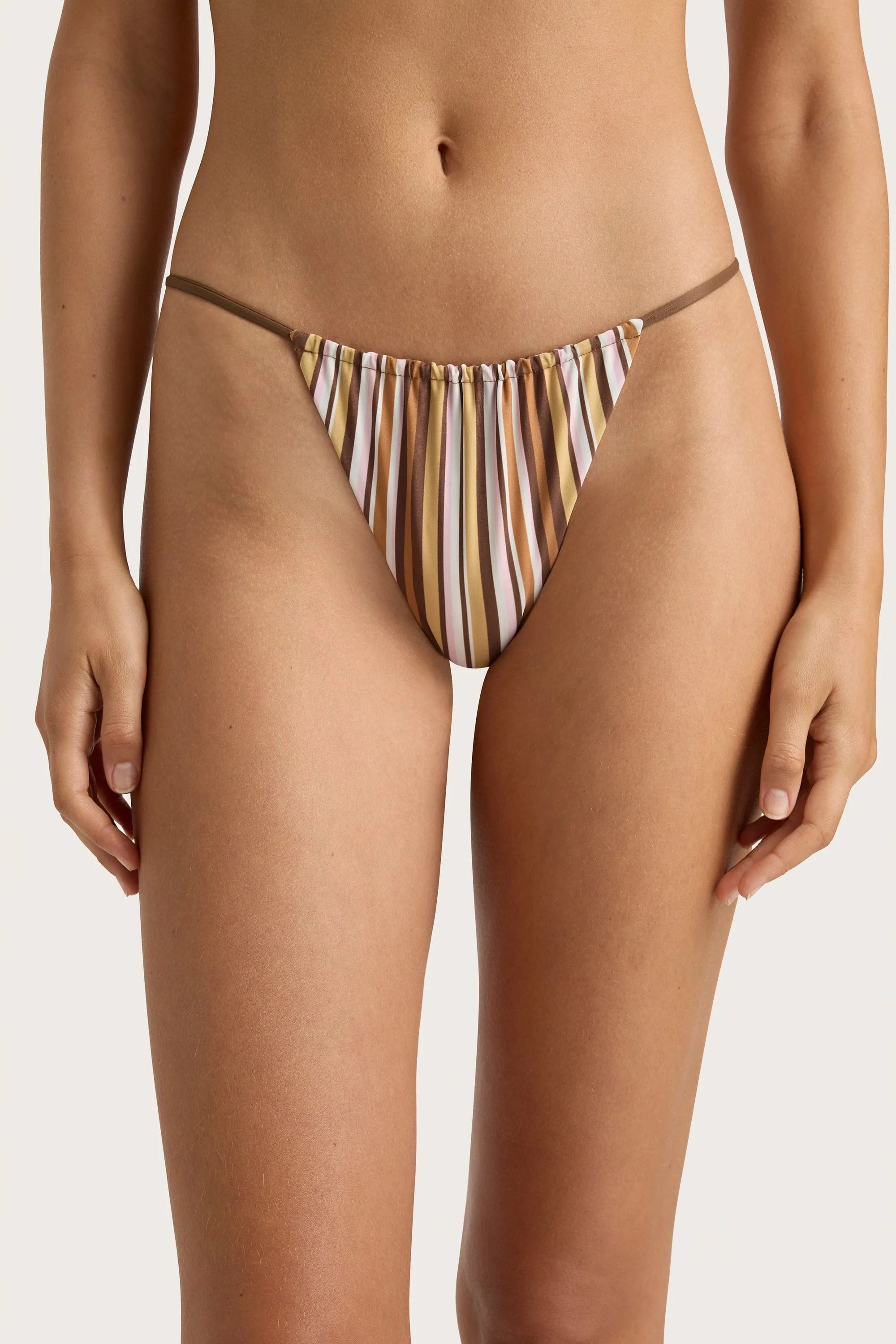 Elea Bikini Bottom Terracotta Stripe - Final Sale sold by Faithfull the Brand product image thumbnail 4