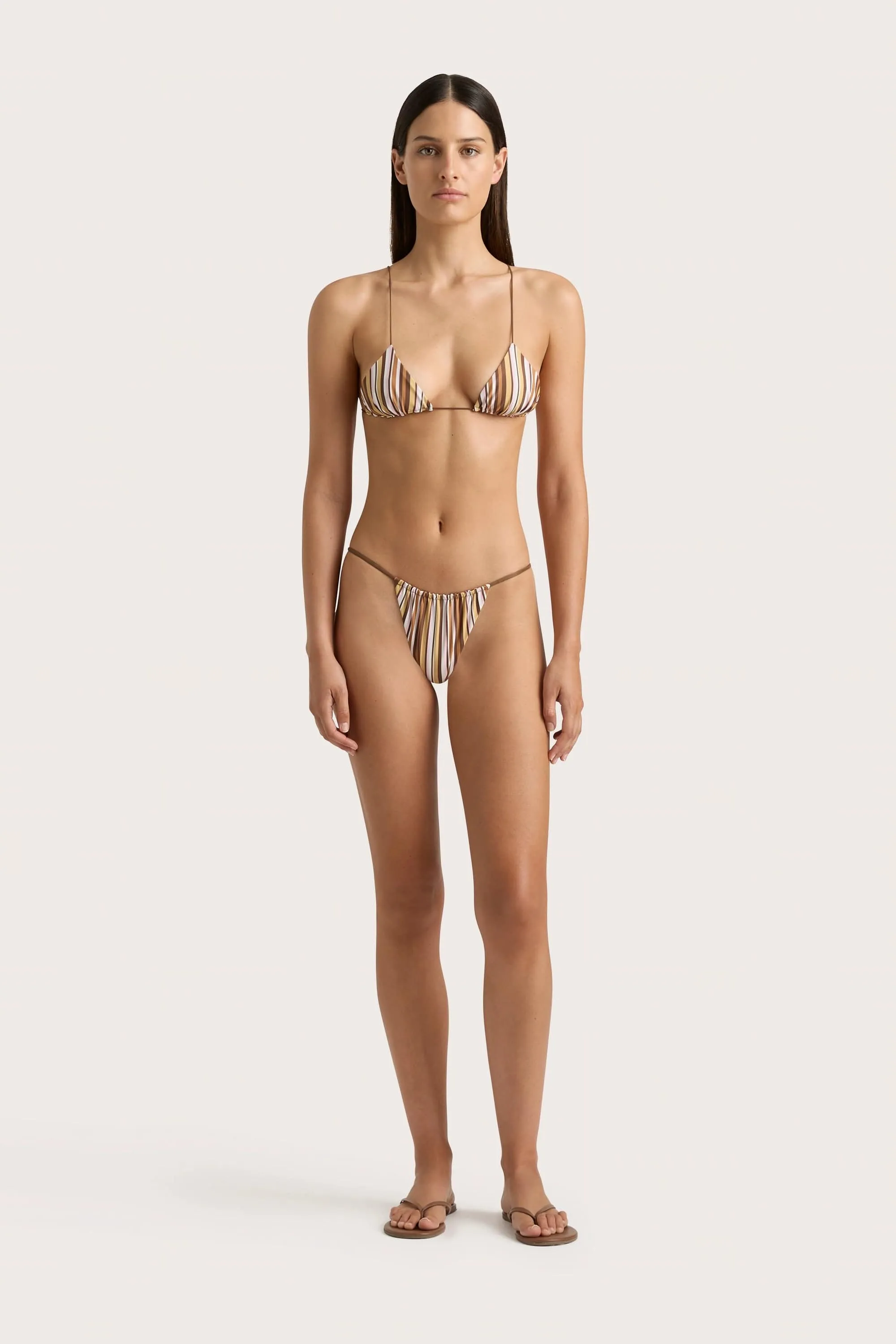 Elea Bikini Bottom Terracotta Stripe - Final Sale sold by Faithfull the Brand