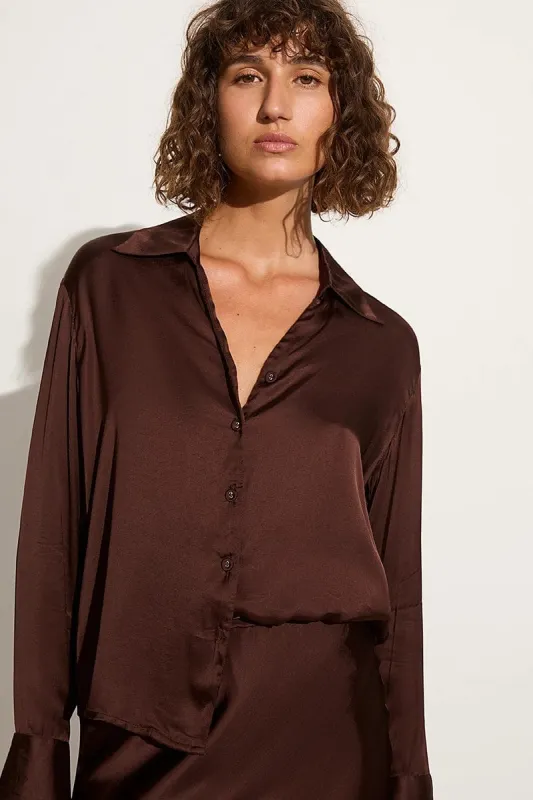 Francisca Shirt Dark Truffle - Final Sale sold by Faithfull the Brand