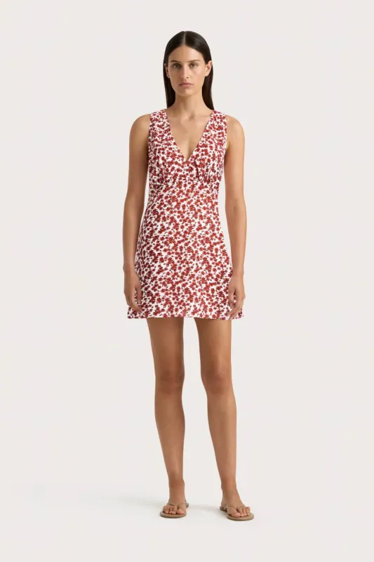 Penne Mini Dress Leilani Red - Final Sale sold by Faithfull the Brand