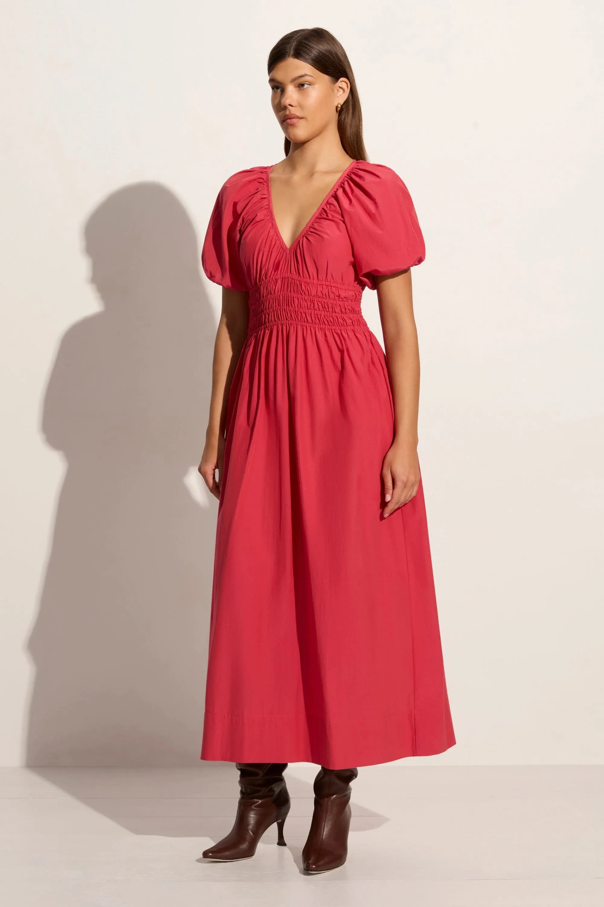 Teatro Midi Dress Crimson - Final Sale sold by Faithfull the Brand product image thumbnail 3